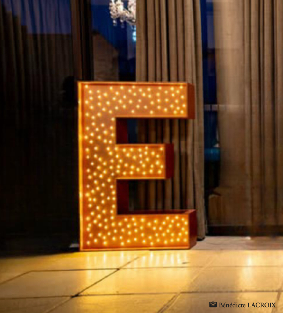 Location de lettres lumineuses géantes XXL pour mariage - Ma Jolie Fiesta