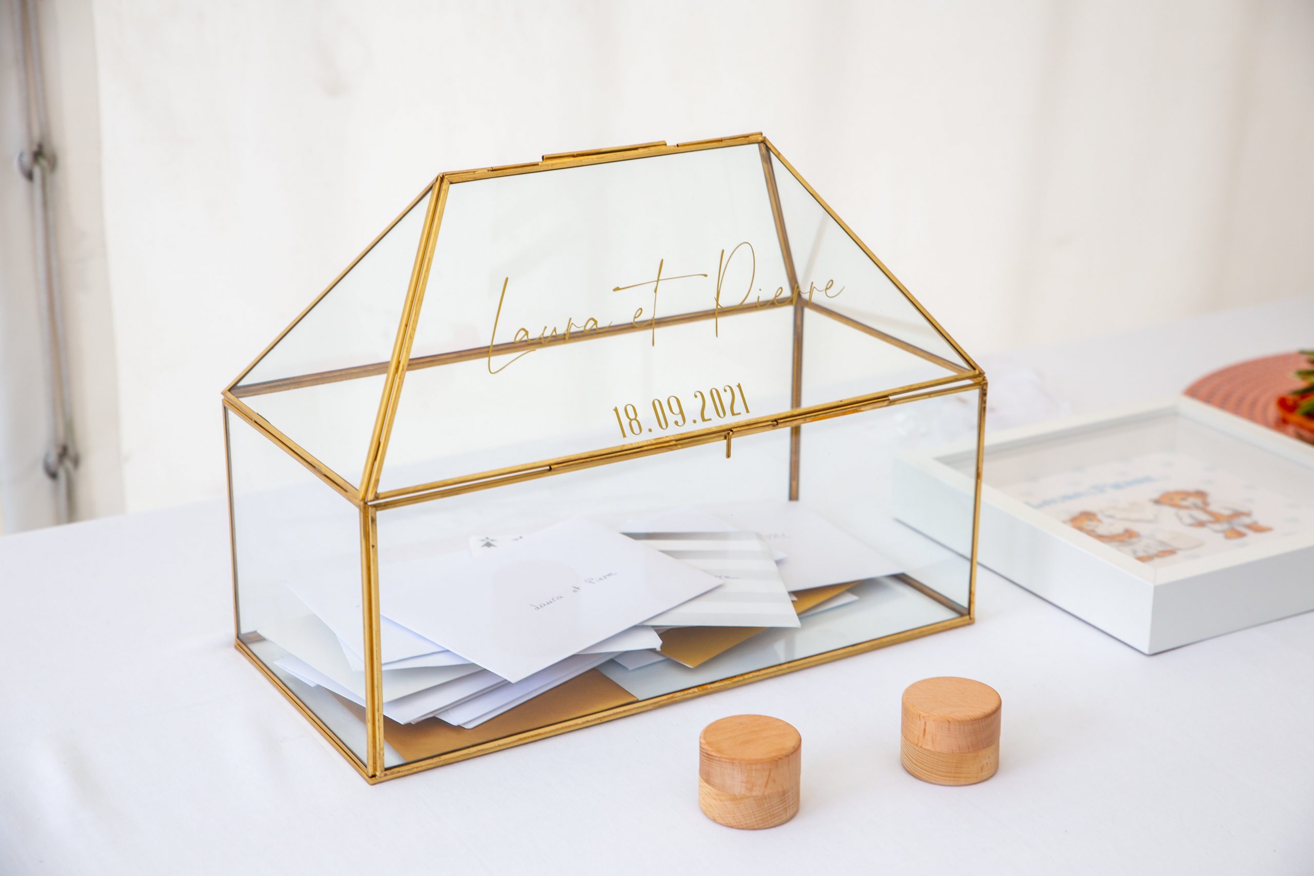 Location urne en verre personnalisable pour mariage - Ma Jolie Fiesta