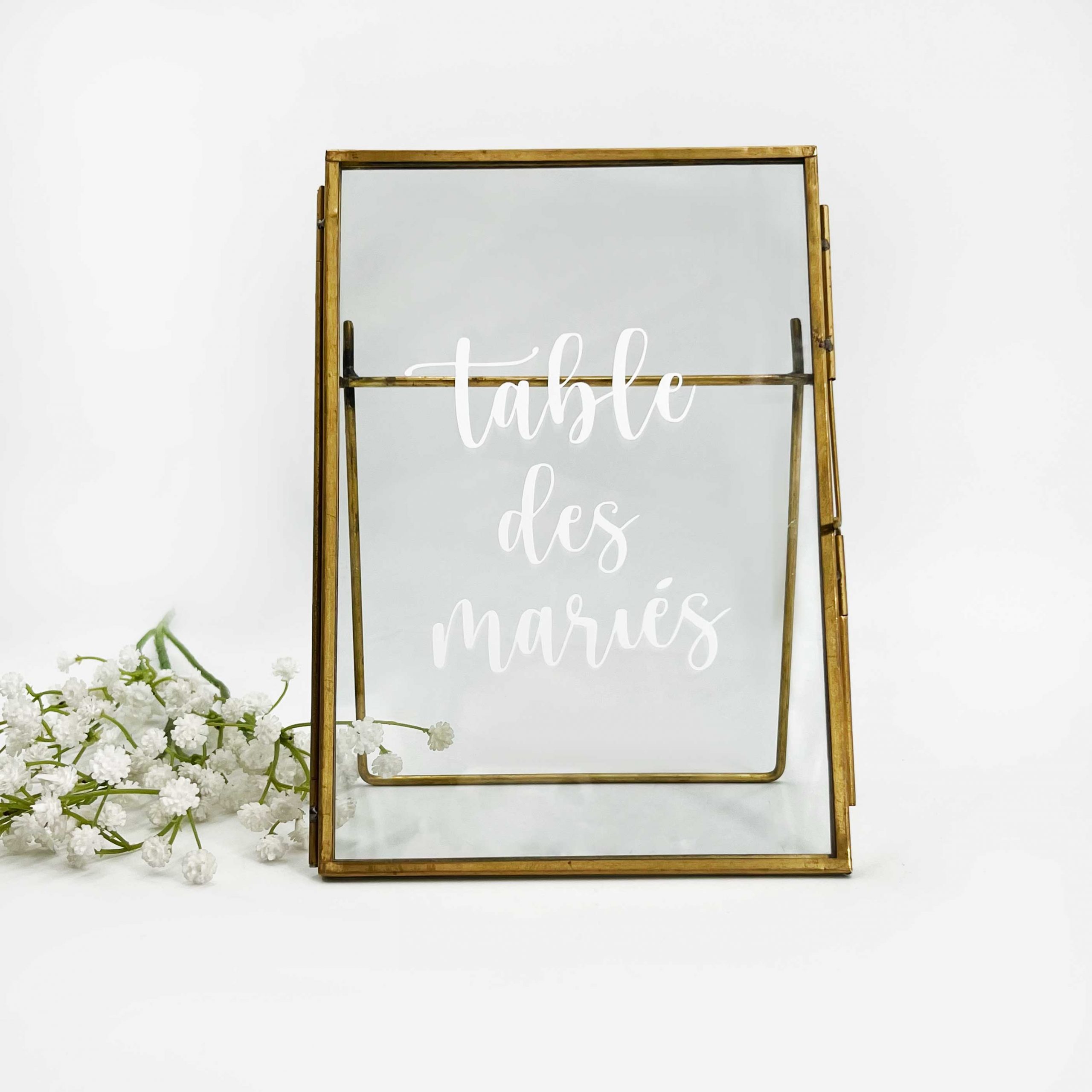 Location cadre doré pour noms de tables pour mariage - Ma Jolie Fiesta