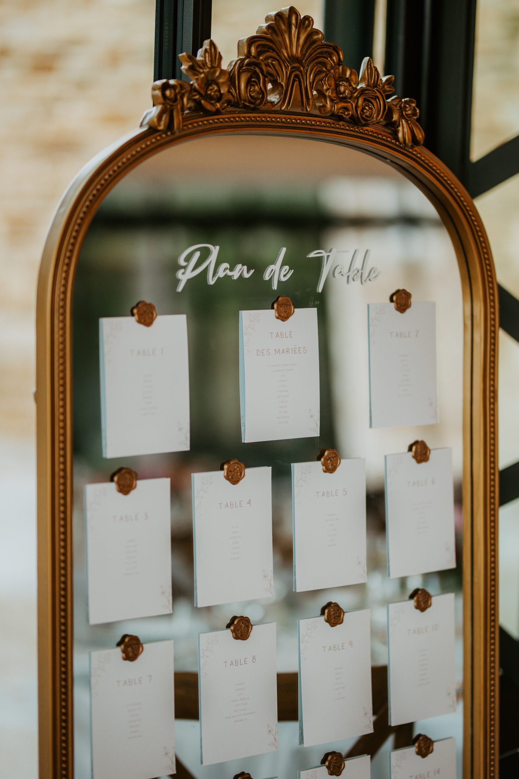 Location grand miroir doré pour mariage - Ma Jolie Fiesta