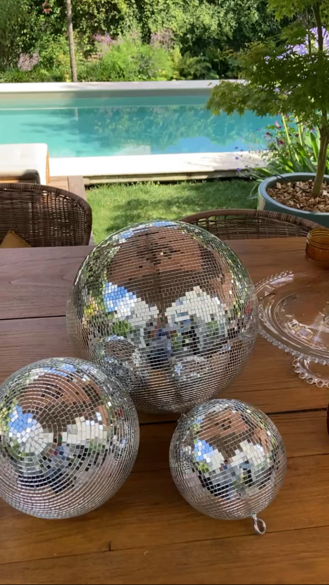 Location boules à facettes trio pour mariage - Ma Jolie Fiesta