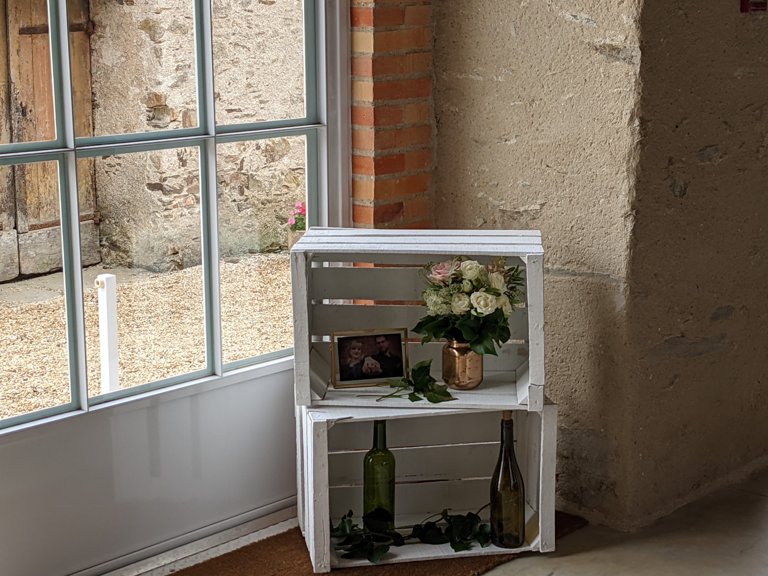 Location caisse à pommes blanche pour mariage - Ma Jolie Fiesta
