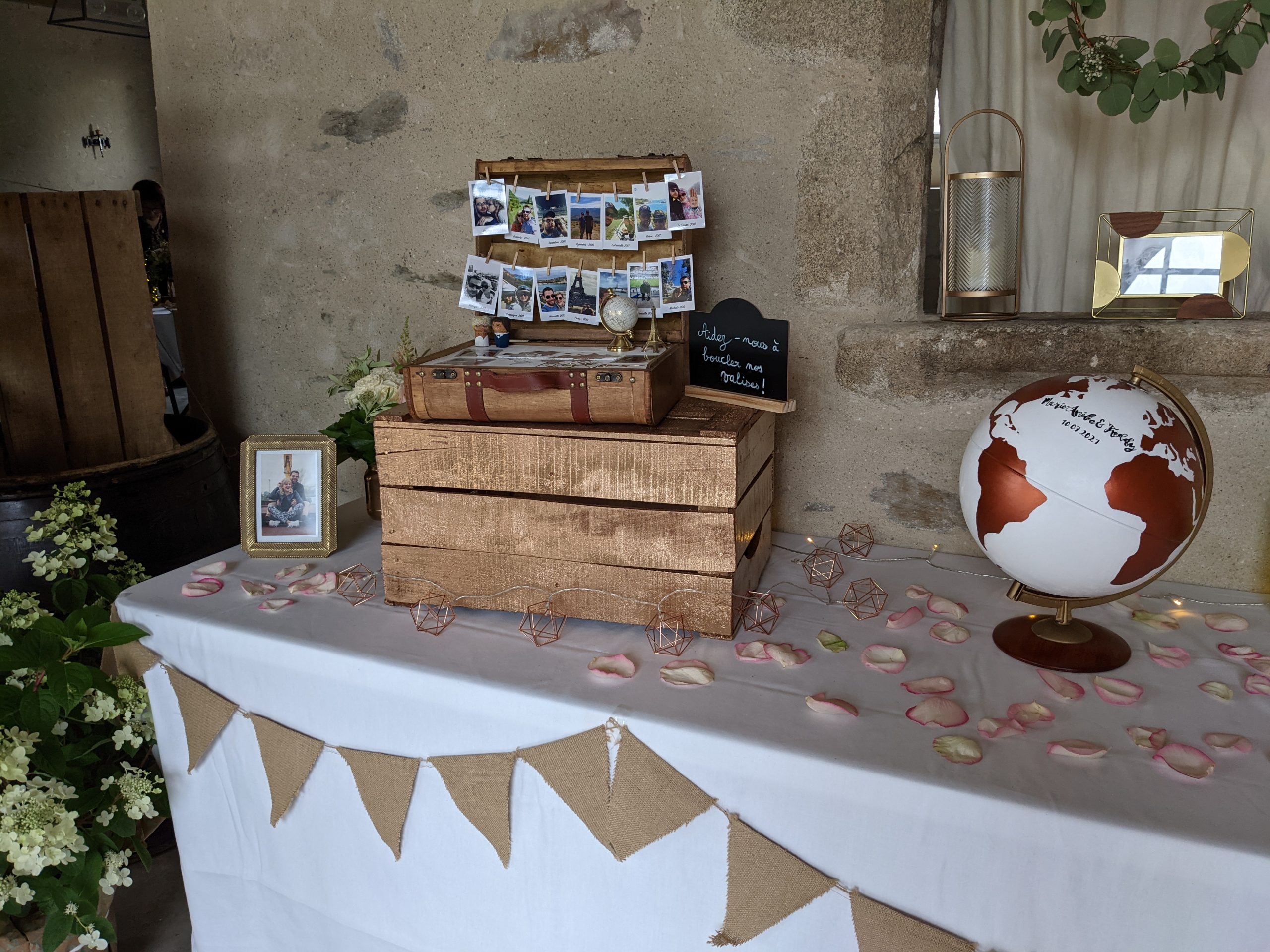 Location caisse à pommes cuivre pour mariage - Ma Jolie Fiesta