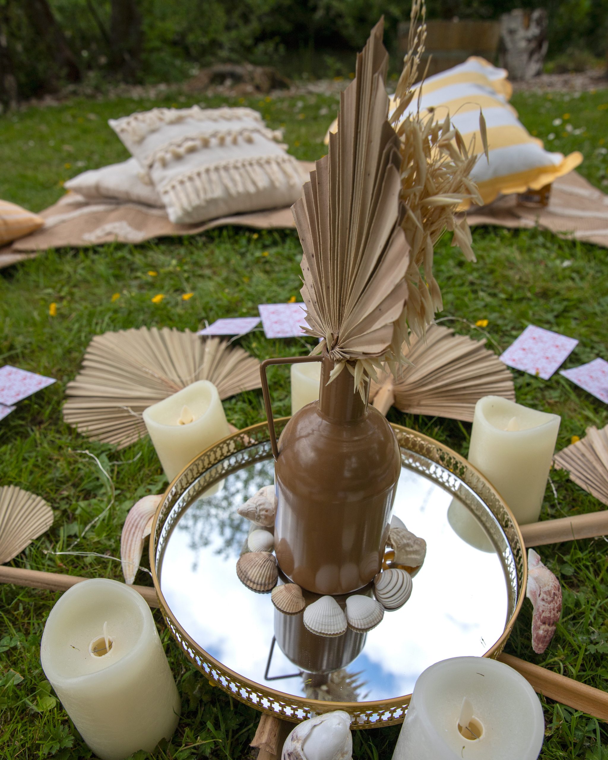 Location plateau miroir doré pour mariage - Ma Jolie Fiesta