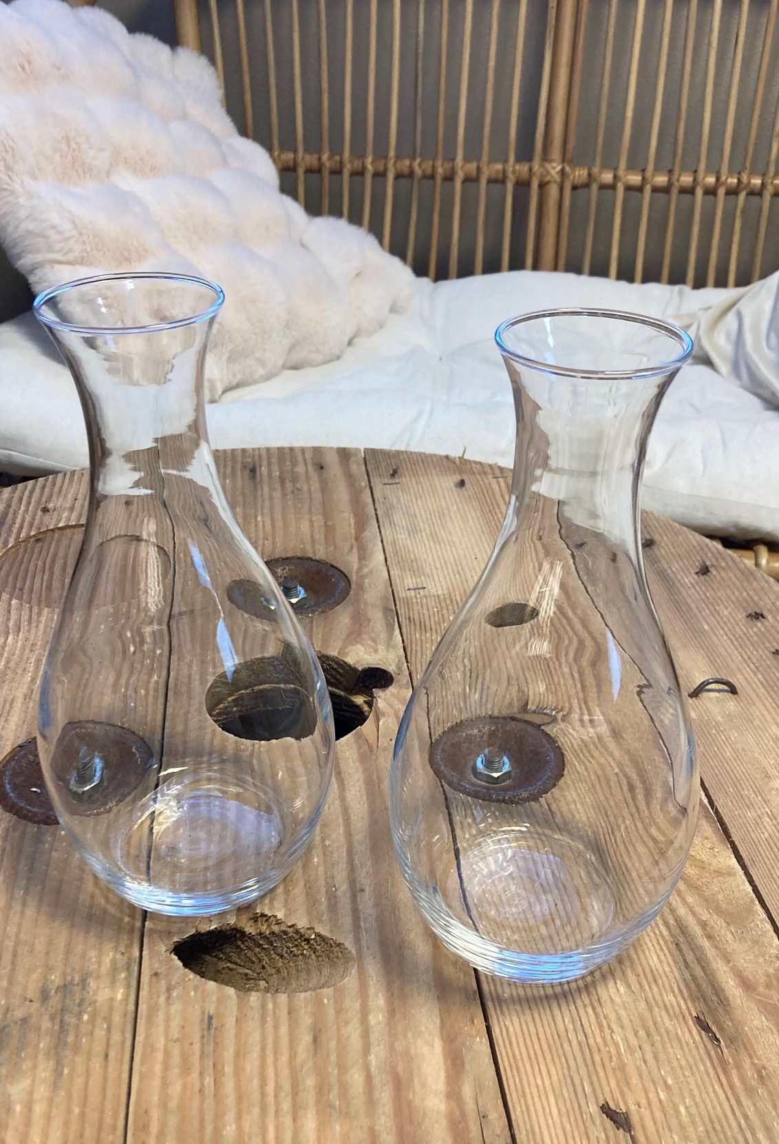 Location soliflore en verre transparent pour mariage - Ma Jolie Fiesta